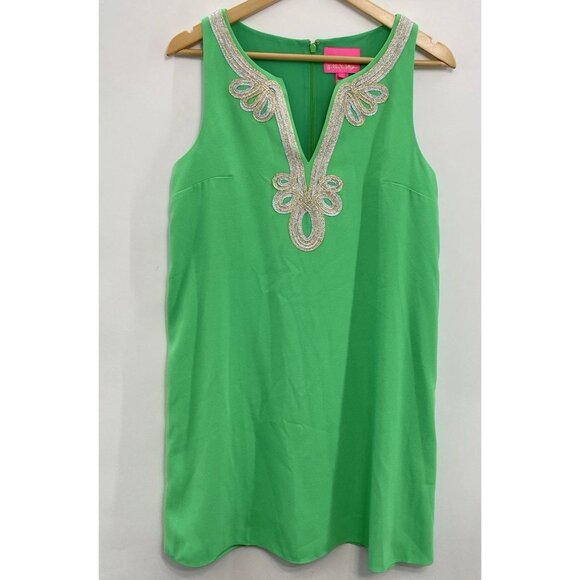 Lilly Pulitzer Dress Cherlyn Soft Shift Preppy Resortwear Beach Cruise Green 6 - Picture 1 of 10